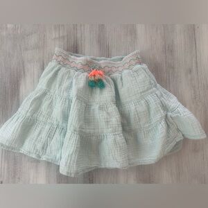 Cat & Jack Girls Mint Gauze Skirt w/ Tassel Tie | Size M (7/8)